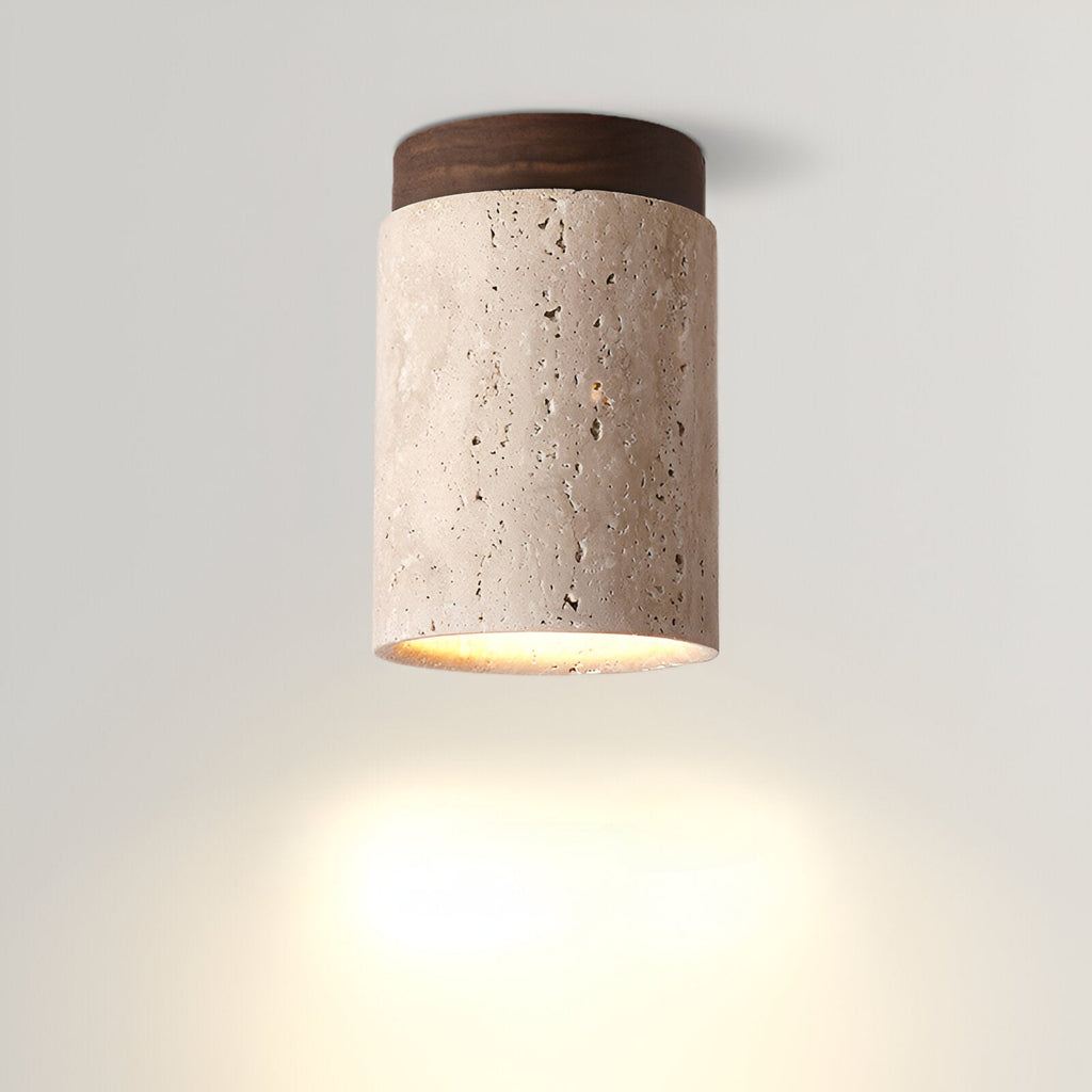 Orin Retro Travertine Flush Mount Ceiling Light