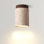 Orin Retro Travertine Flush Mount Ceiling Light