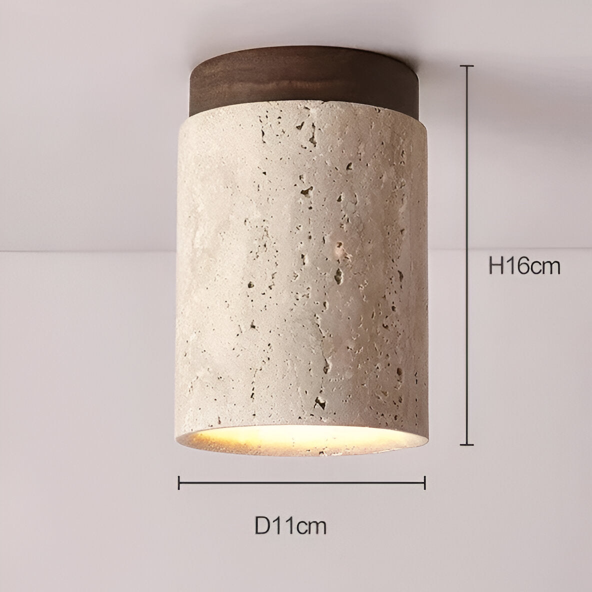 Orin Retro Travertine Flush Mount Ceiling Light