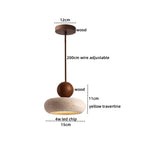 Retro Wabi-Sabi Natural Stone Travertine Pendant Light