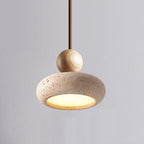 Retro Wabi-Sabi Natural Stone Travertine Pendant Light