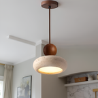 Retro Wabi-Sabi Natural Stone Travertine Pendant Light