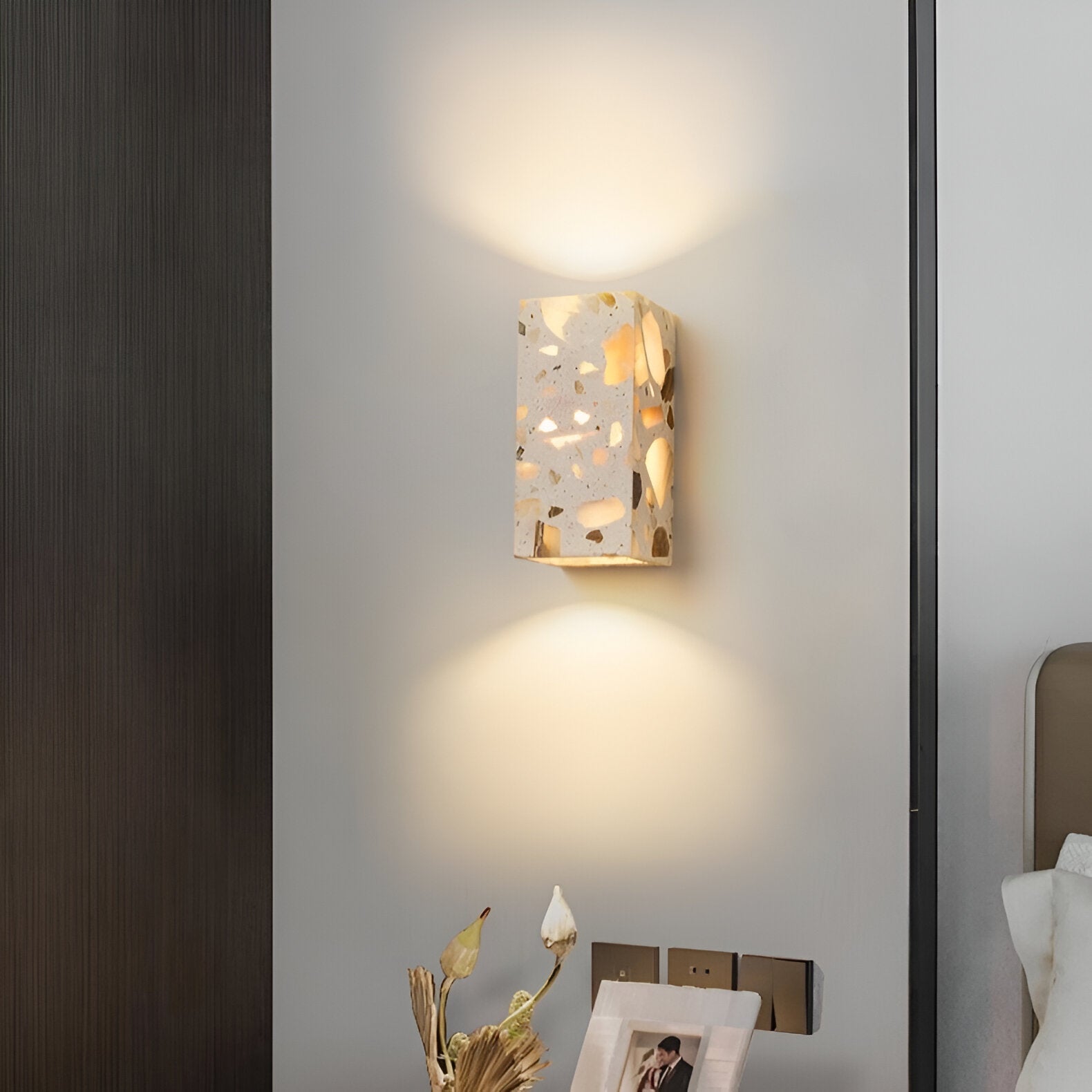 Retro Wabi-Sabi Style Marble Wall Light