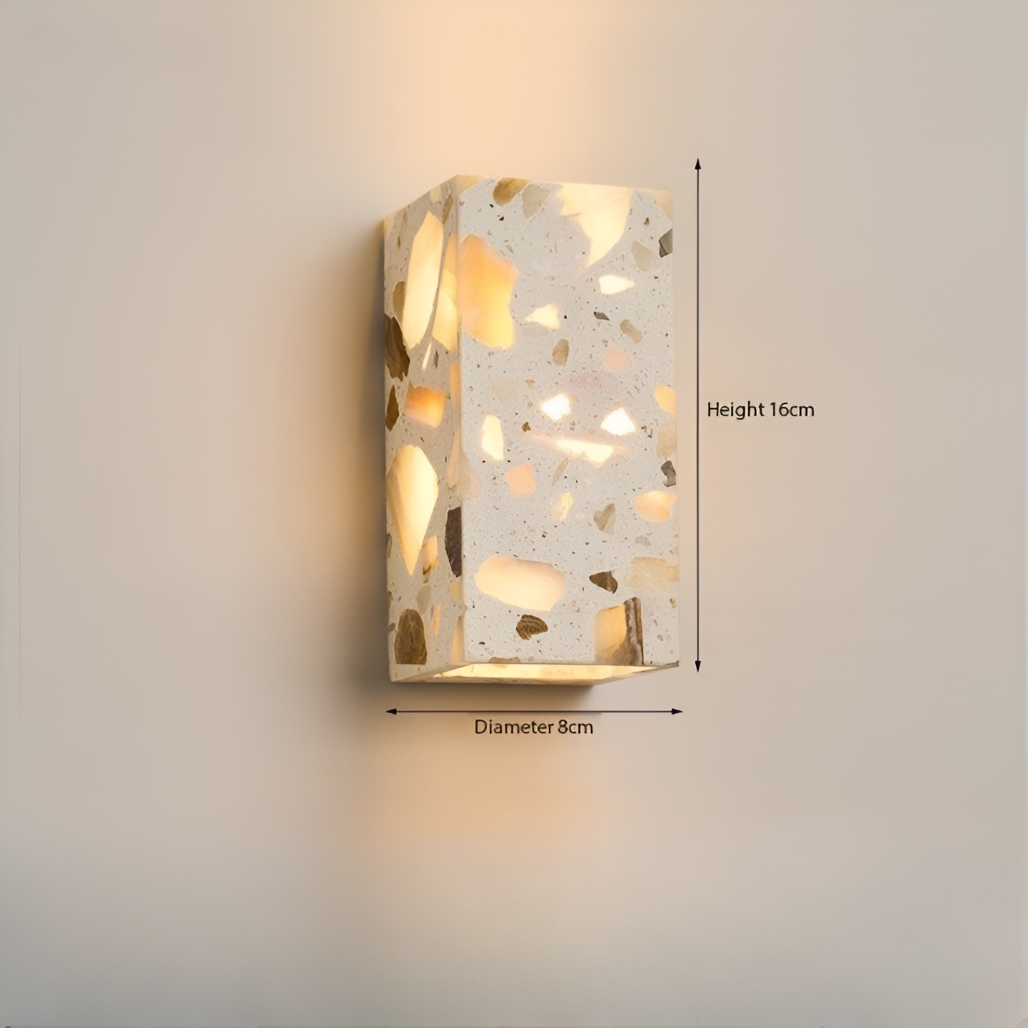 Retro Wabi-Sabi Style Marble Wall Light