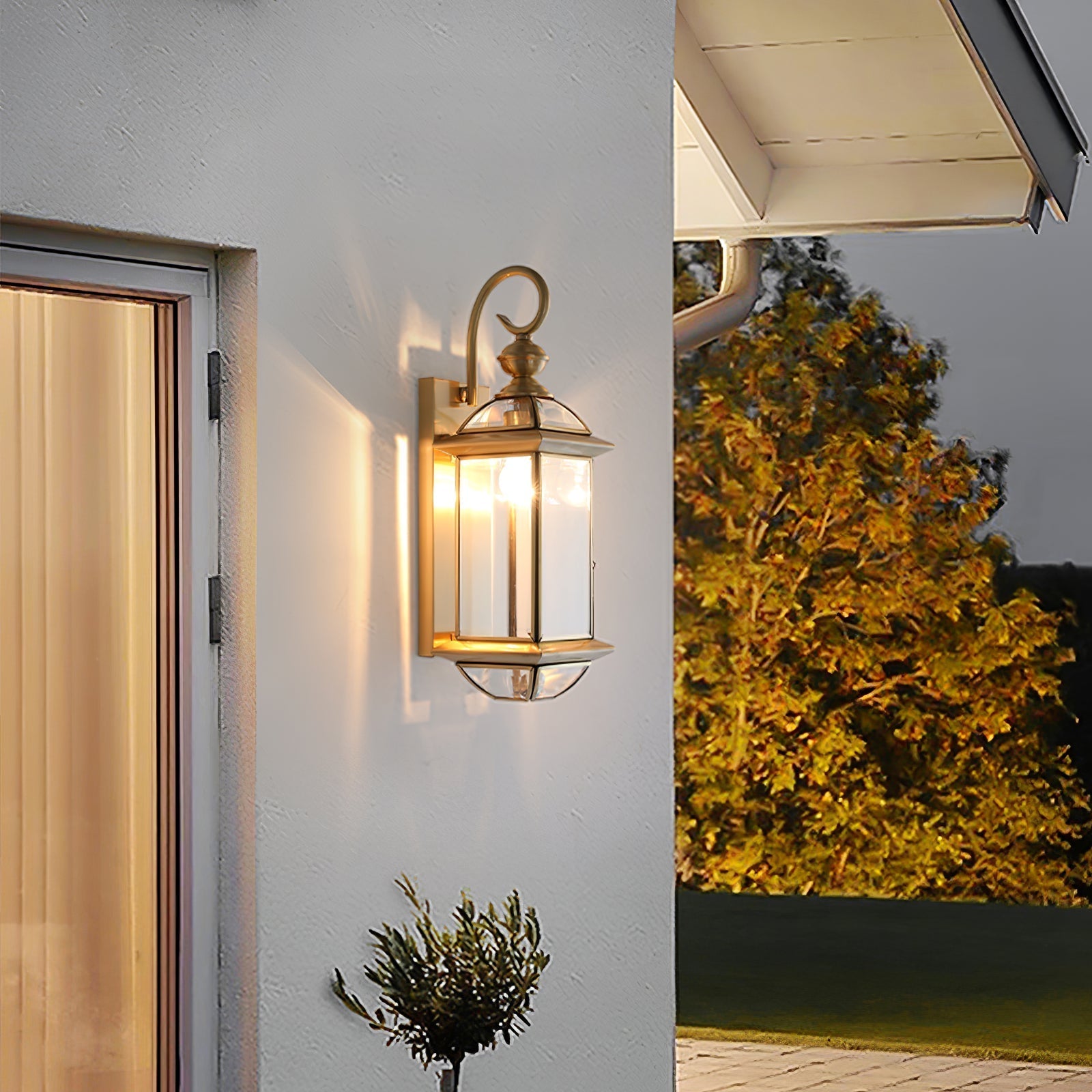 Retro European Brass IP65 Waterproof Outdoor Wall Light