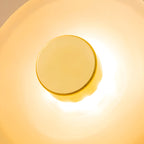 Nordic Curved Glass Japandi Style Glass LED Wall Light