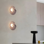 Nordic Curved Glass Japandi Style Glass LED Wall Light