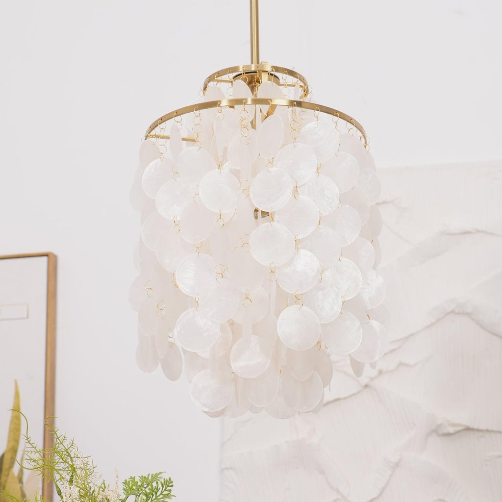 Maris Italian Vintage Natural Seashell Pendant Light