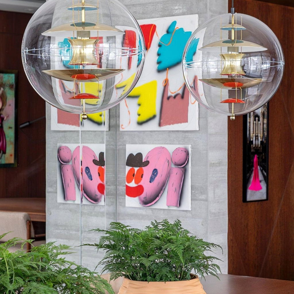 Luminous Sphere Modern Metal Acrylic Pendant Light