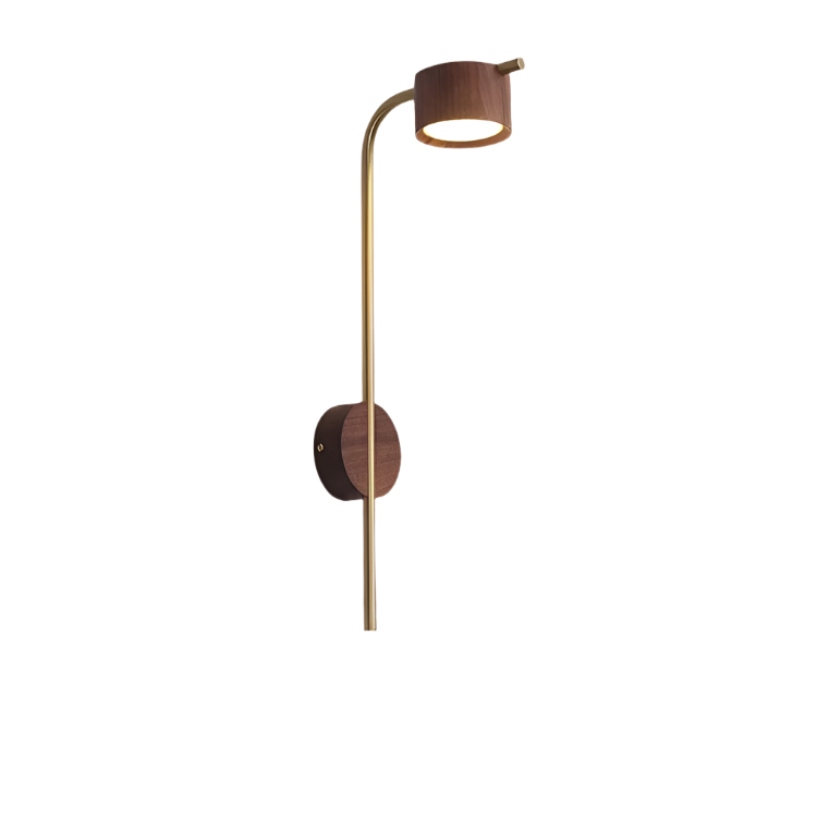 Wood Accent Bedside LED Wall Light