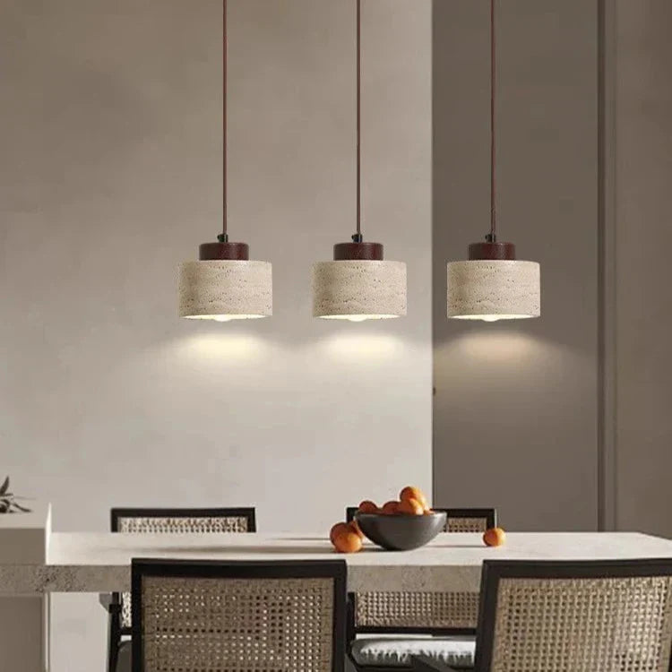 Nordic Travertine Clear Minimalist Pendant Light