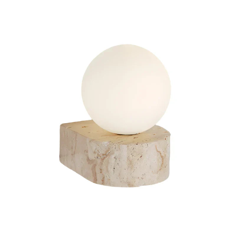 Travertine Hemisphere Wall Sconce