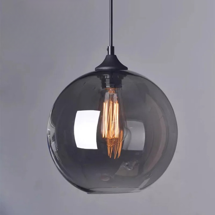 Glass Stone Lampshade Pendant Light