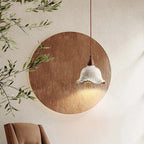 Cream Retro Cement Flower Pendant Light