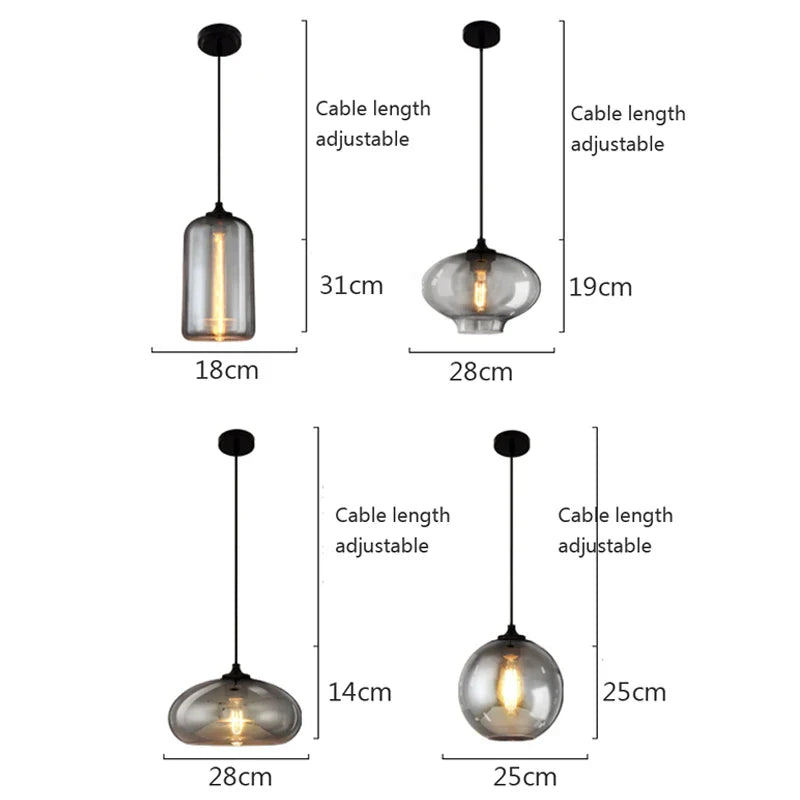 Nordic Loft Glasslustre Pendant Light