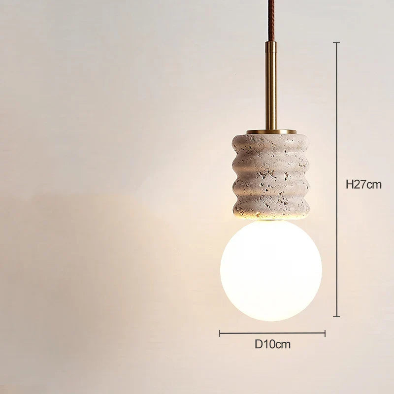 LED Chandelier Modern Stone Bedside Pendant Light