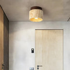 The Stone Travertine Japandi LED Ceiling Lamp