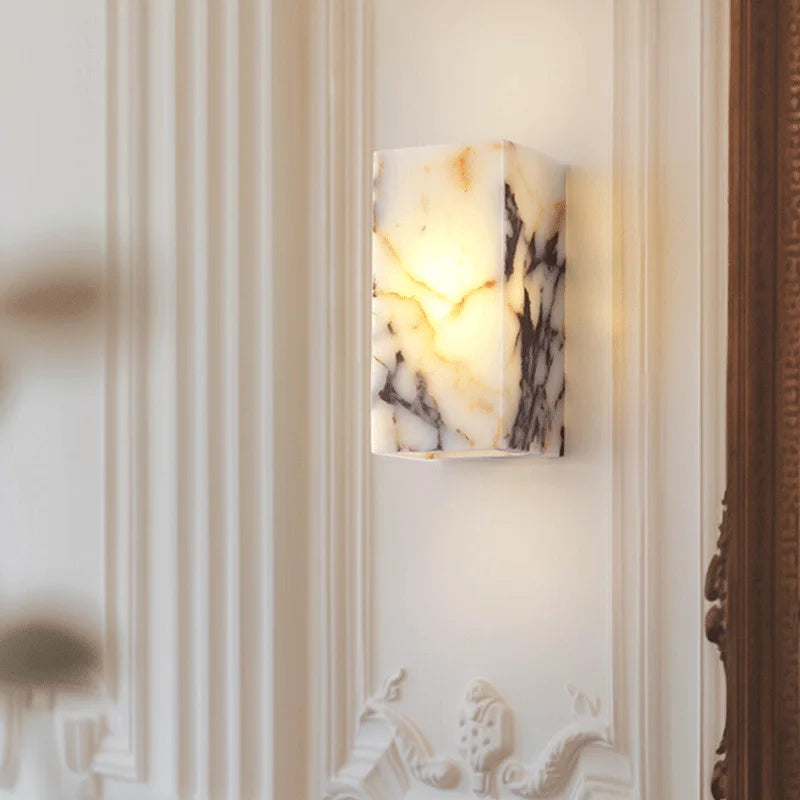 Luxury Marble Moonshade Natural Stone Wall Light