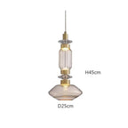 Irregular Art Glass Bottle Pendant Light