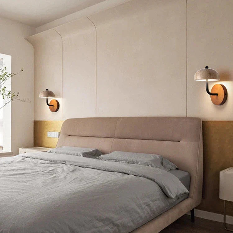 Nordic Bedside Travertine Wall Light