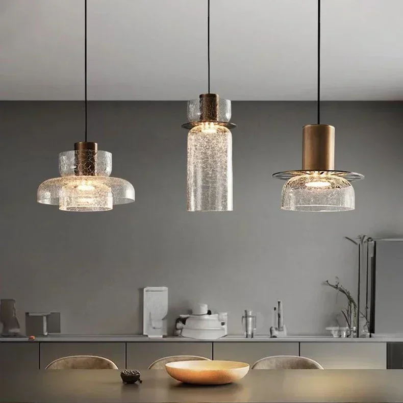 Retro Cracked Glass Pendant Light