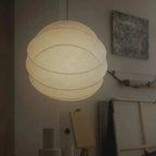 Wabi Sabi Silk Ball Japandi Pendant Light