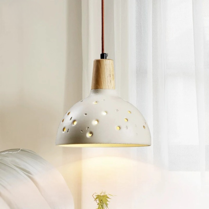 Round Cement Pendant Light