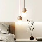 Travertine Stone Cream Retro Minimalist LED Pendant Light