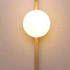 Thais Wood Nordic Glass Wall Light