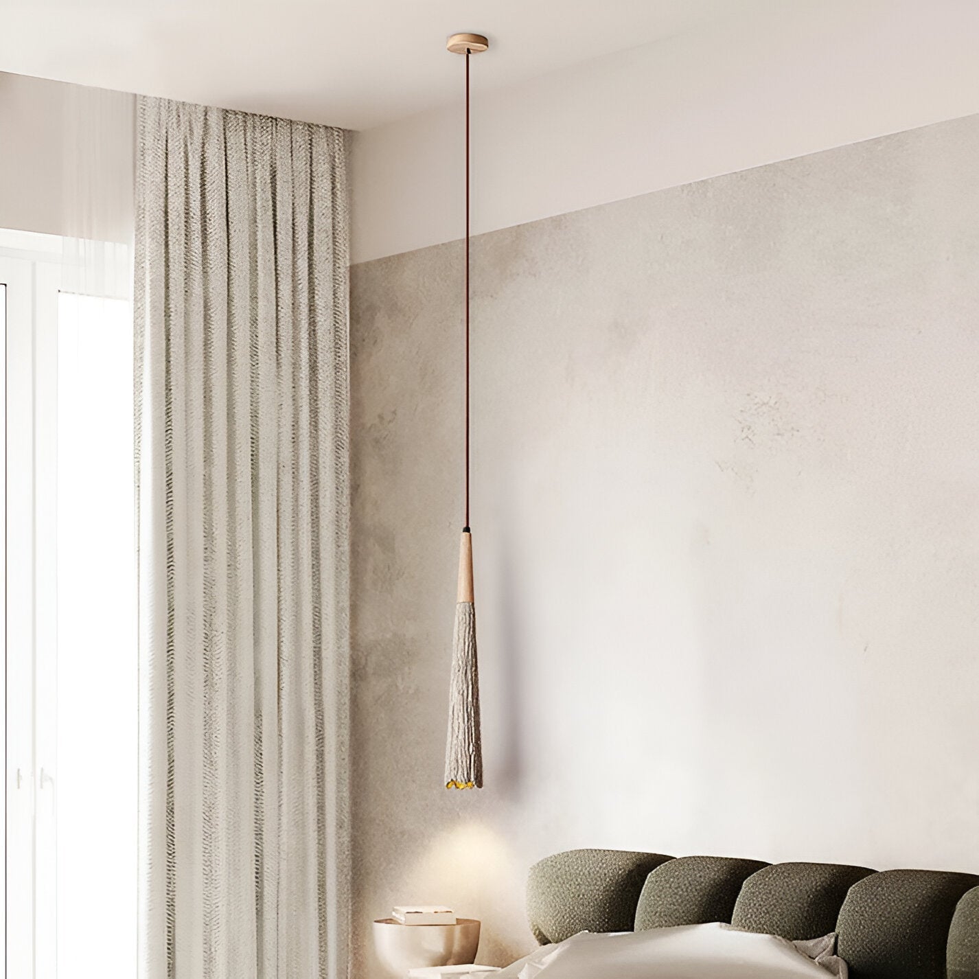 Cream Retro Wabi-Sabi LED Pendant Light
