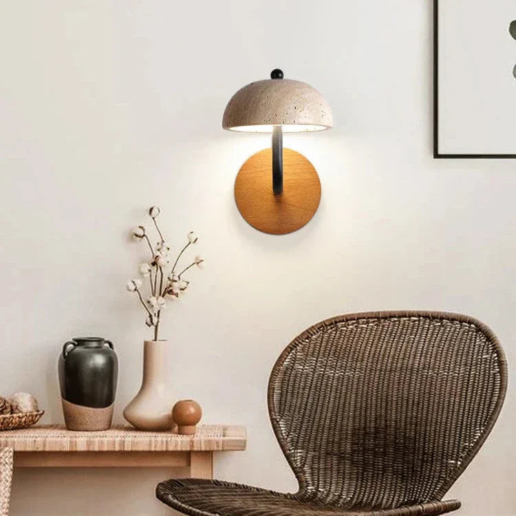 Nordic Bedside Travertine Wall Light