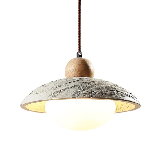 Wabi-sabi Style Travertine Cement Pendant Light