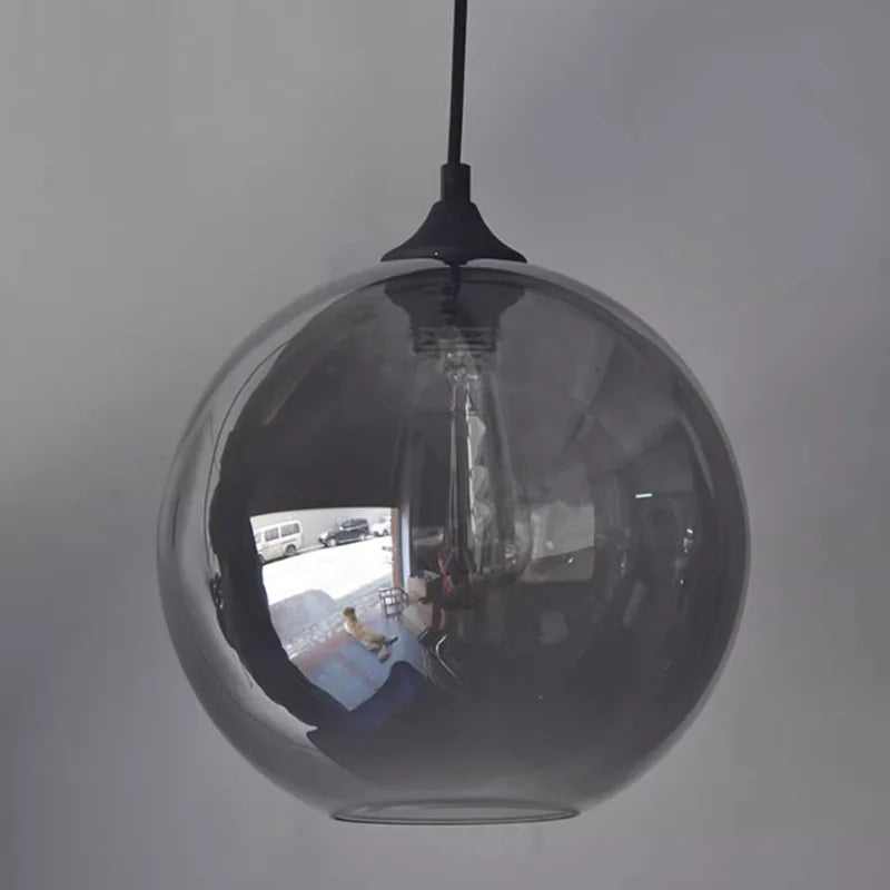 Glass Stone Lampshade Pendant Light