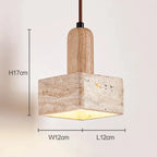 Travertine Square Pendant Light