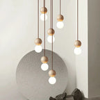 Travertine Stone Cream Retro Minimalist LED Pendant Light