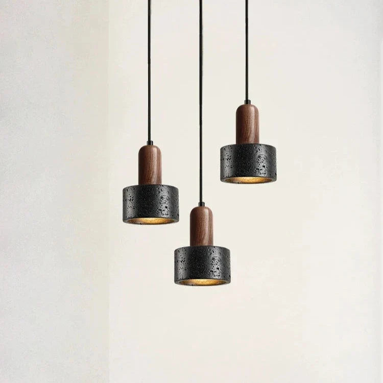 Black Stone LED Pendant Light