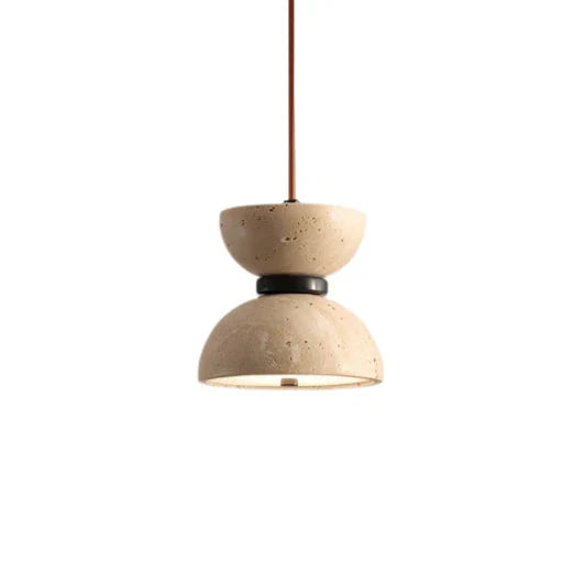 Elegant Travertine Stone Duo Light