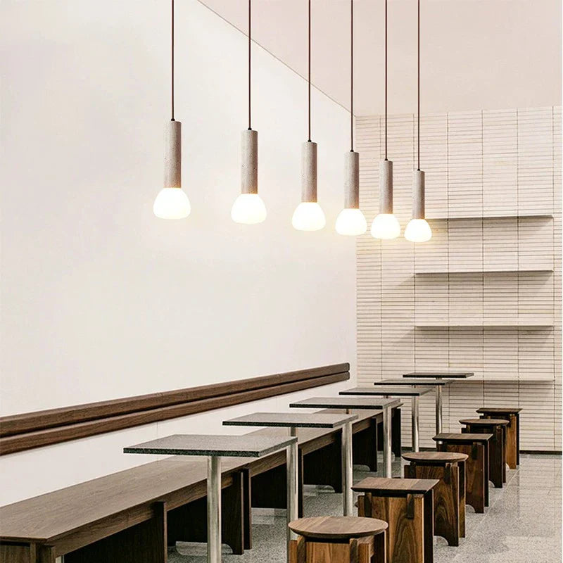 Elegant Travertine Cream Style Pendant Light