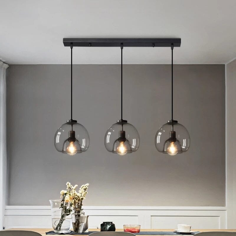Nordic Minimalist Glass Stone LED Pendant Light