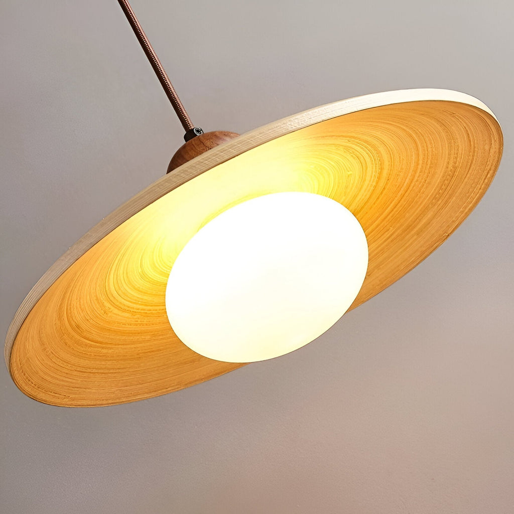 Elara Japandi Wood Elegance Pendant Light