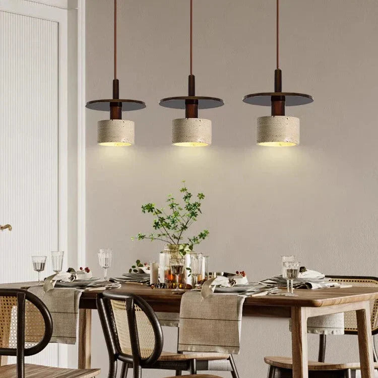 Travertine Vintage Retro Style Pendant Light