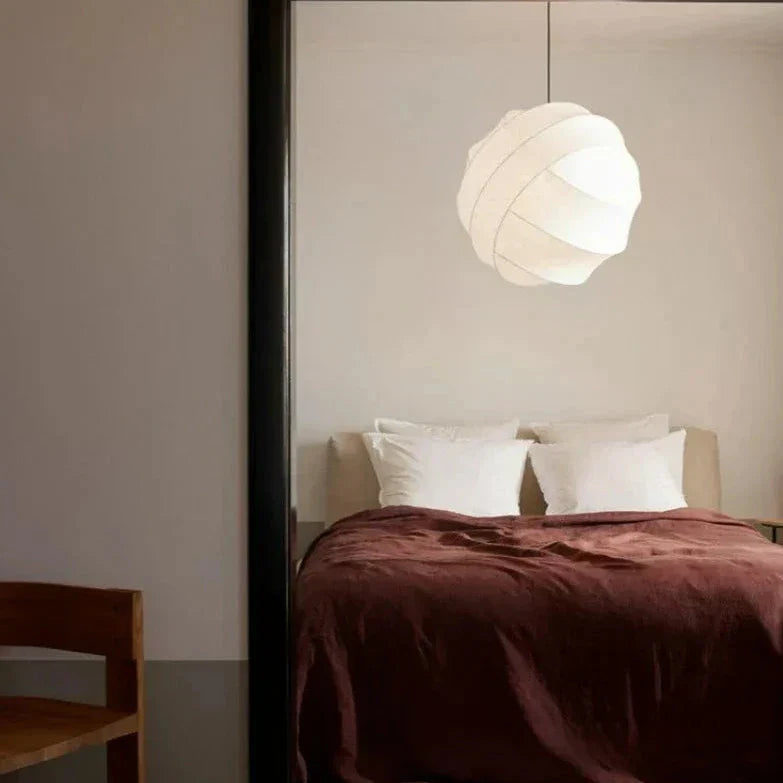 Wabi Sabi Silk Ball Japandi Pendant Light