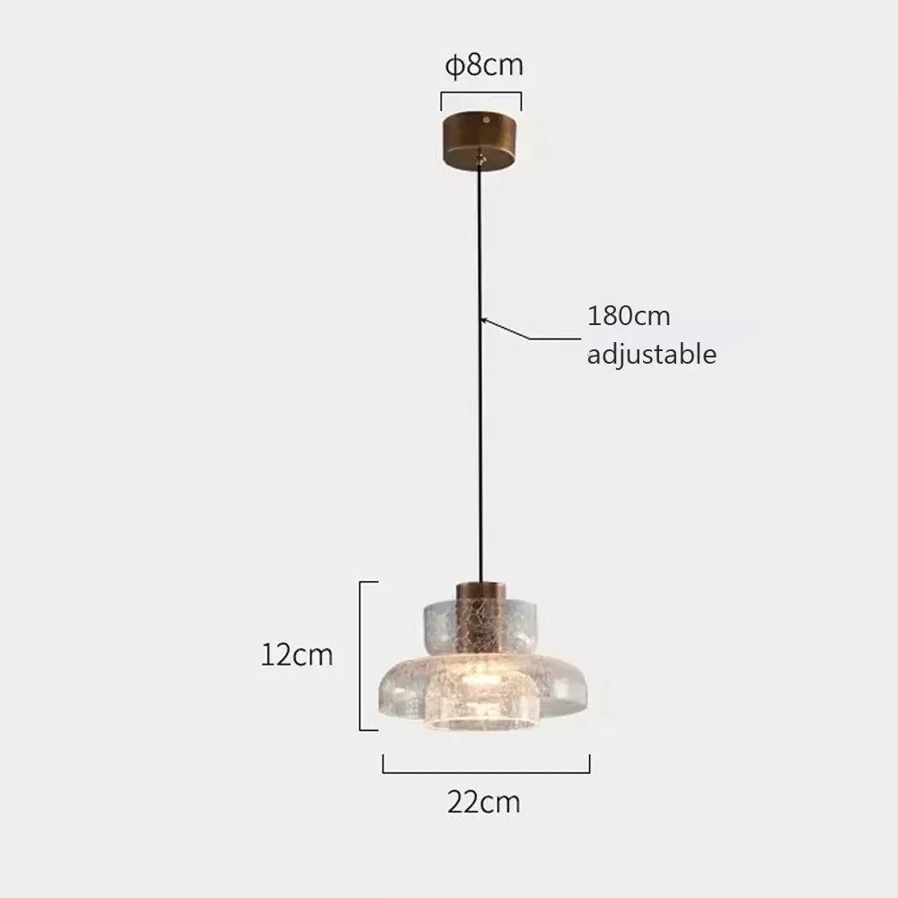 Retro Cracked Glass Pendant Light