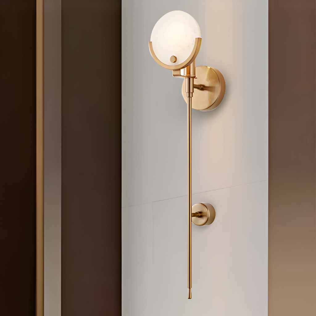 The Shine of Gold and Marble Wall Light