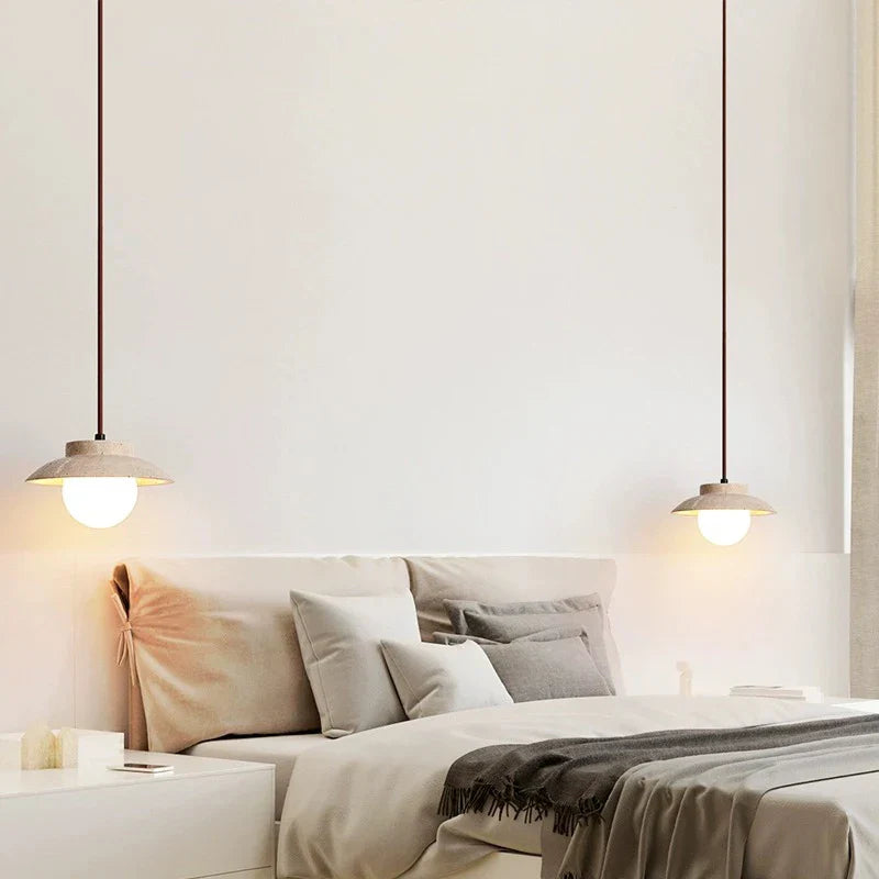 Travertine LED Stone Pendant Light