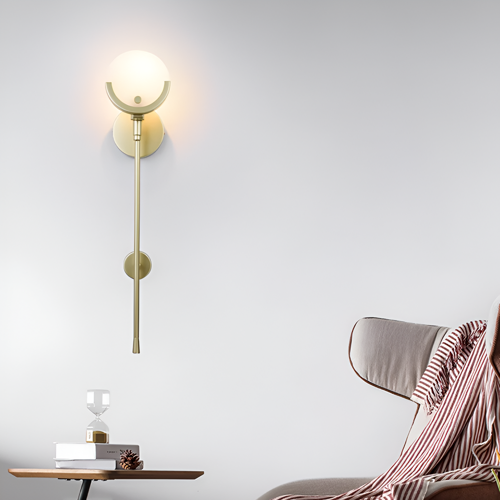 The Shine of Gold and Marble Wall Light