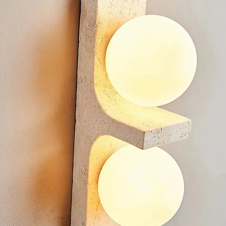 Long Strip Stone Travertine Wall Light