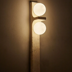 Long Strip Stone Travertine Wall Light