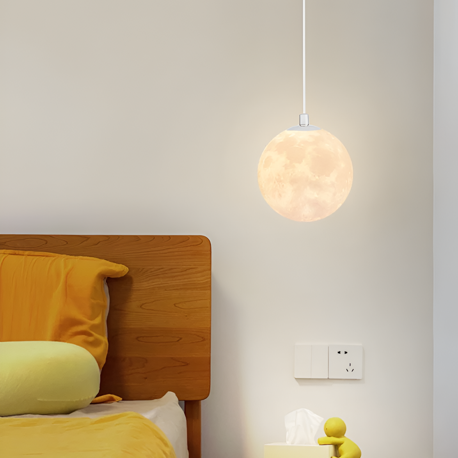 Lunar Glow Modern Glass Pendant Light