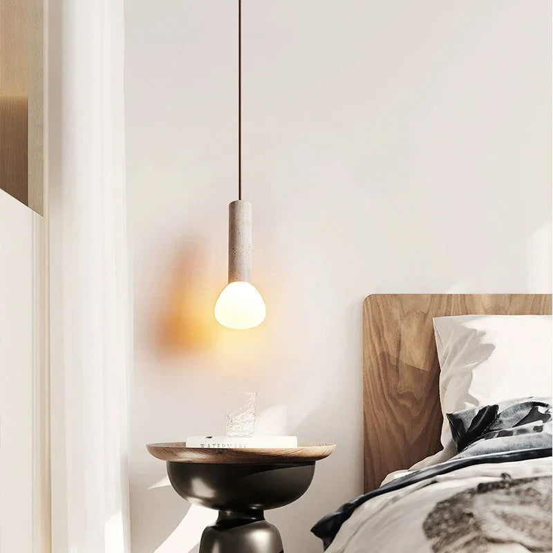 Elegant Travertine Cream Style Pendant Light